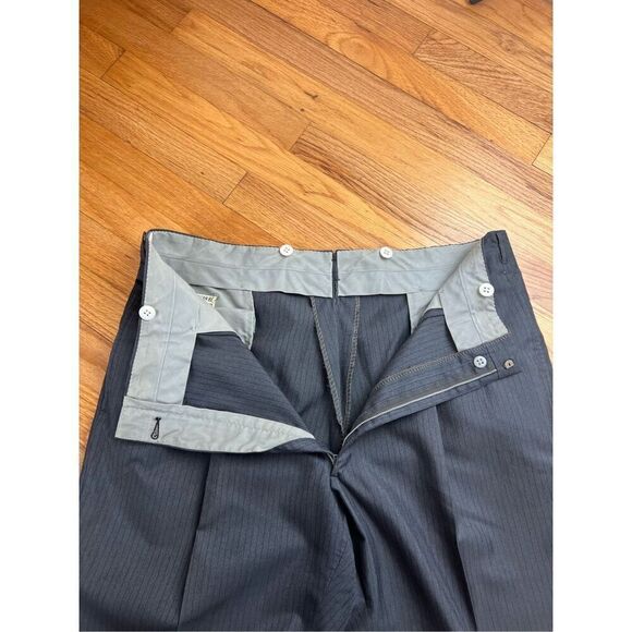 Vintage Late 1940s to mid 1950s Men’s Charcoal Suit Set 2pc 35x29 pant - Picture 14 of 15